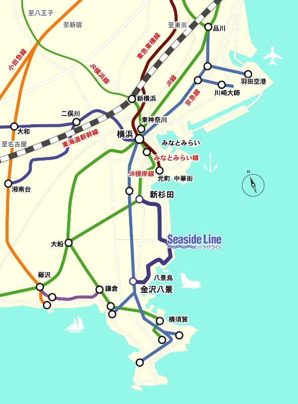 近郊マップ(出典：<a href="https://www.seasideline.co.jp/station_guide/map_along_railway.html">シーサイドライン公式サイト</a>)