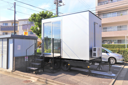 衣類乾燥機付きトレーラーハウス 外観