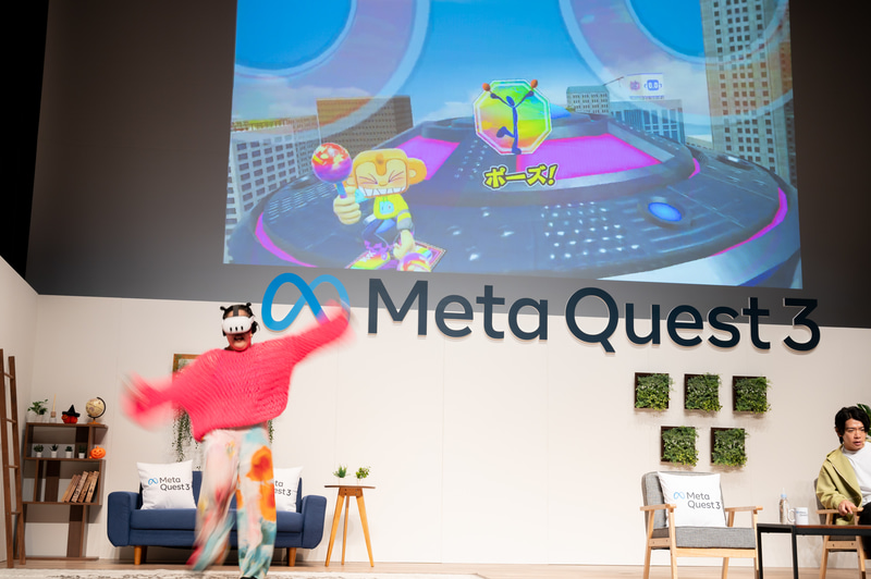 「サンバDEアミーゴ」はステージ途中でもVRとMRが切り替わっていく