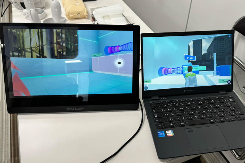 メタバースにはノートパソコンからもアクセスできる。その場合は三人称視点となる模様