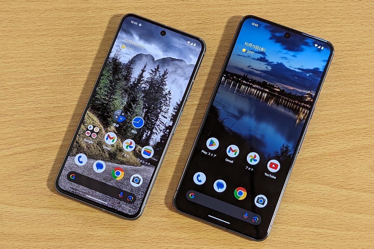 Pixel 8(左)とPixel 8 Pro(右)