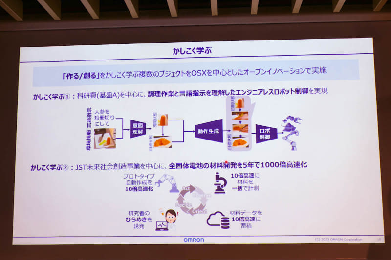 自然言語による指示を理解できるロボットや全固体電池の材料開発の研究を実施中