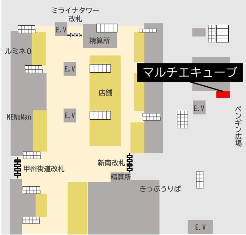 新宿駅 ペンギン広場前 階段下