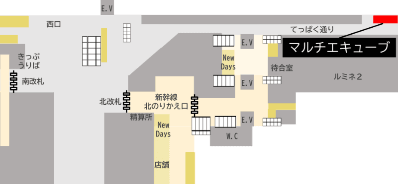 大宮駅 北口 ニューシャトル 改札前