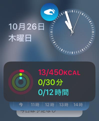 ダブルタップが認識されると、画面上に指のマークが出る