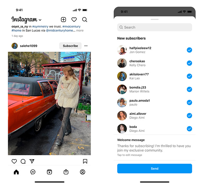 既に提供している収益化プログラムのサブスクリプション