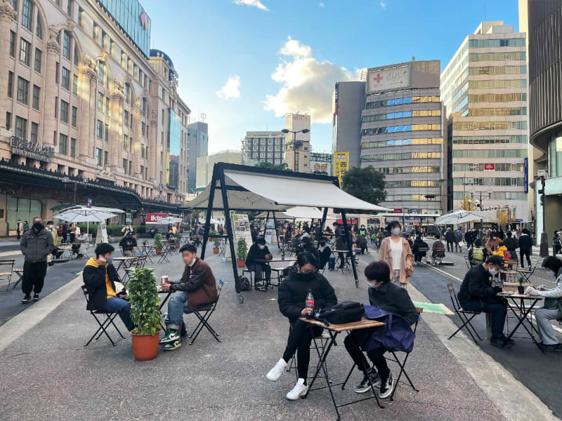 '21年社会実験時の広場