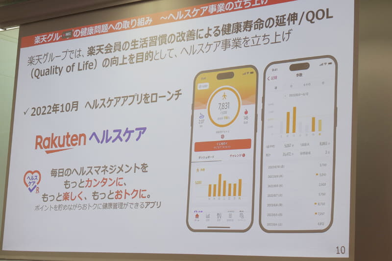 2022年10月にローンチした楽天ヘルスケア