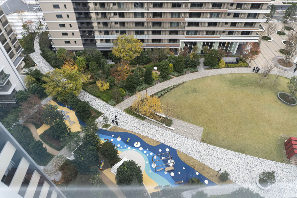 上から見たPARK VILLAGE中庭