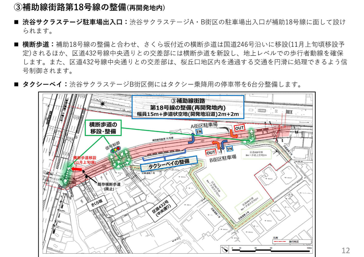 今回、横断歩道は3カ所の変更があった