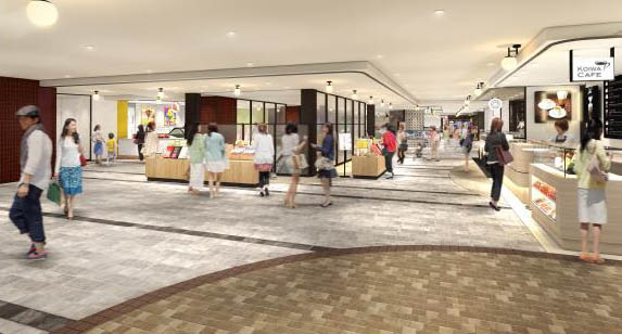 東京側1階エスカレーター付近 イメージ