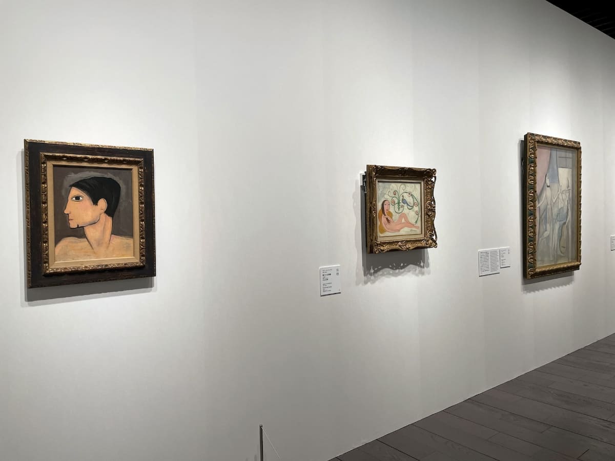 主に20代の頃の、キュビスムの影響が見て取れる作品が展示されている、1章の展示風景