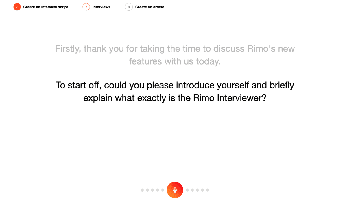 Interviews(インタビューの実⾏)