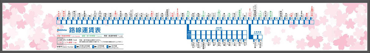駅舎内設置の路線図