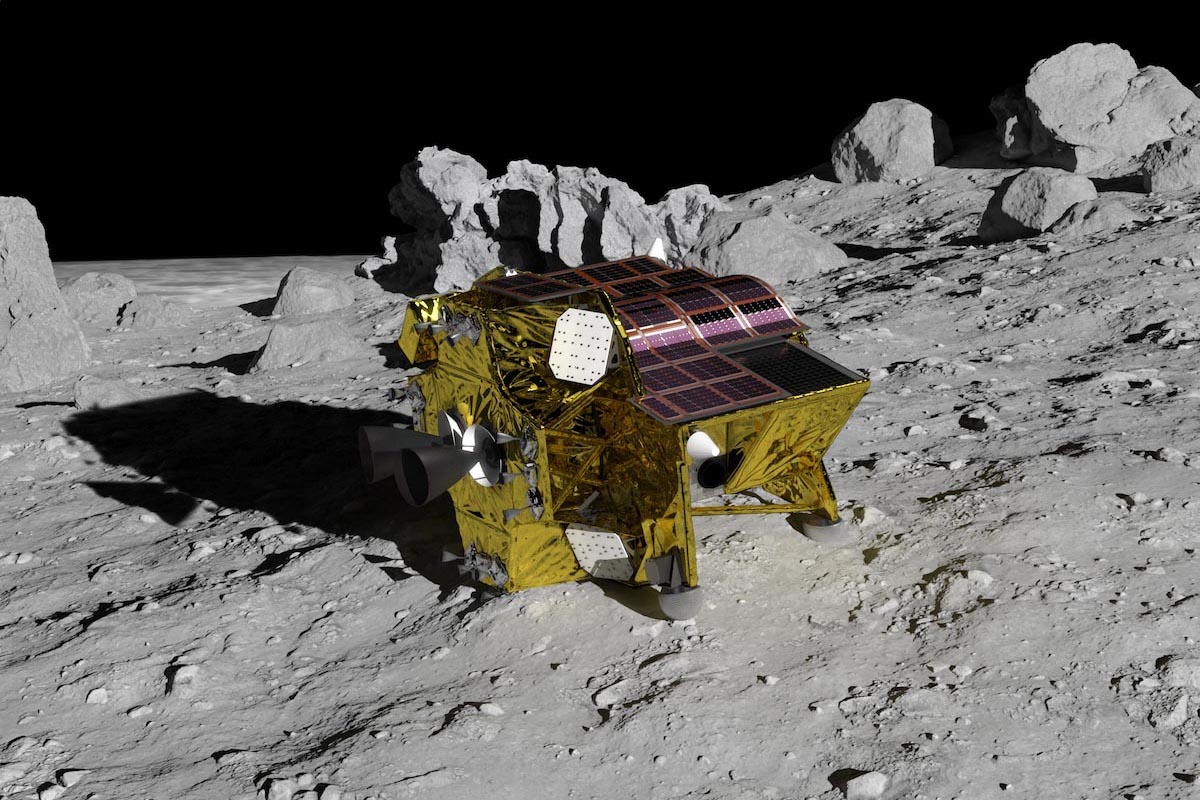 SLIM着陸イメージ(画像提供：JAXA)