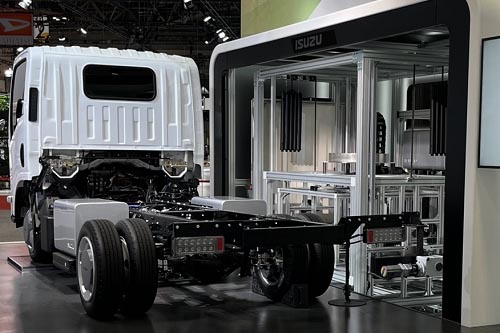 バッテリー交換式EV(トラック)の例(日本自動車工業会提供)