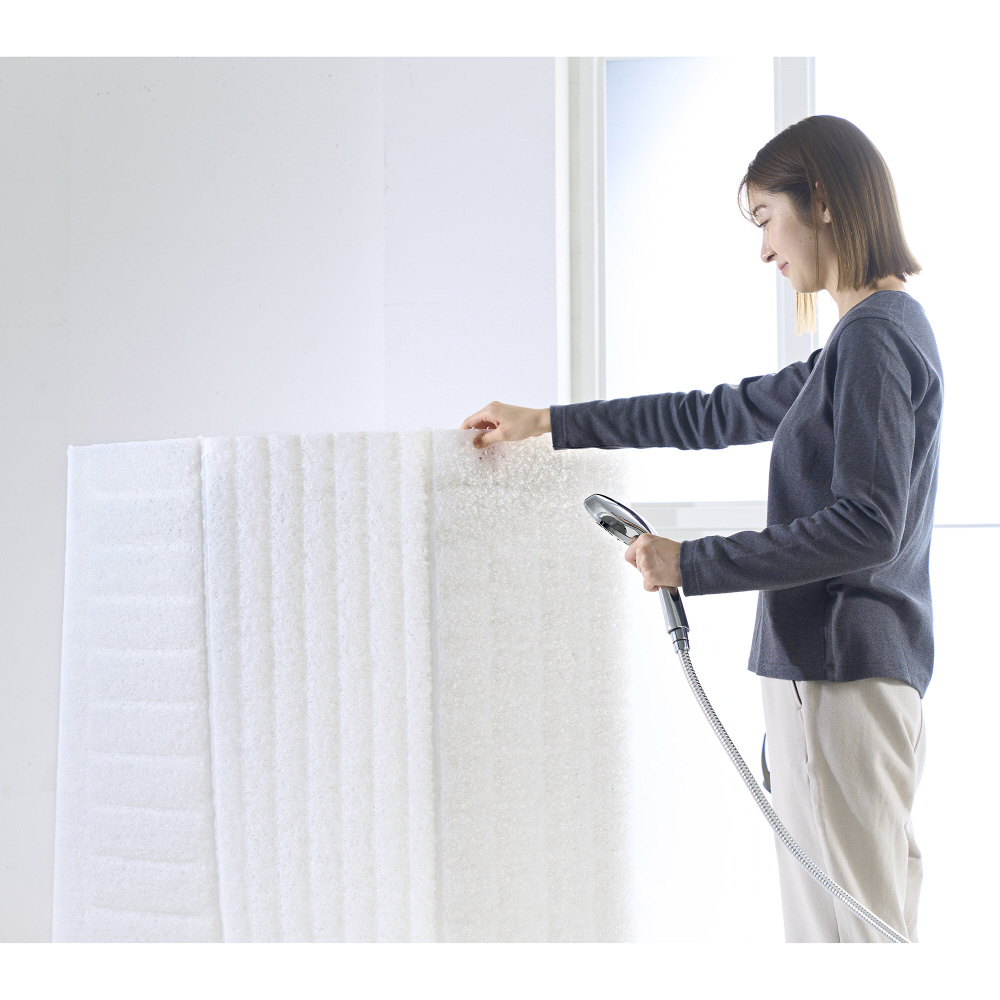 中材はシャワーで水洗い可能