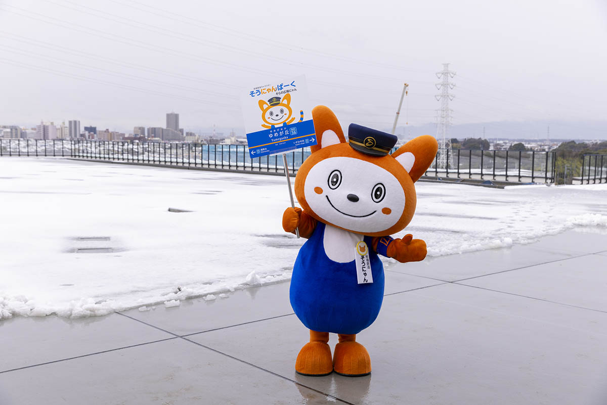 そうにゃん。屋上にて