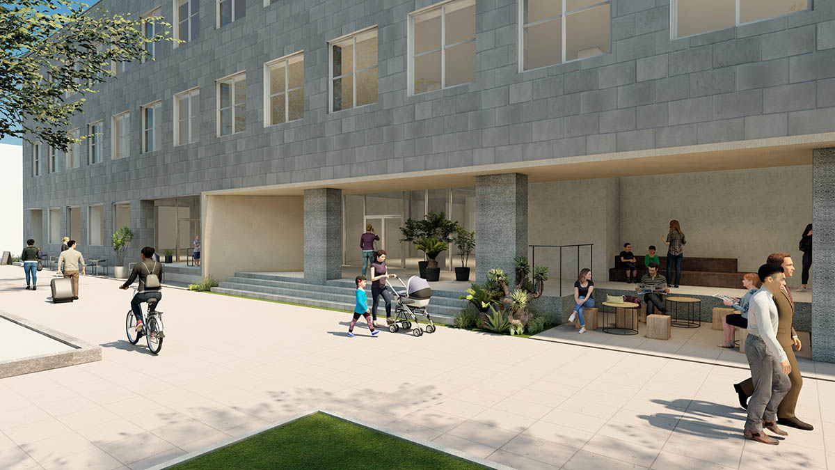 高千穂通りから見た北棟入口イメージ