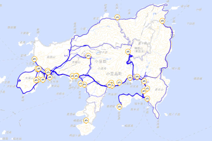 小豆島の走行軌跡データ