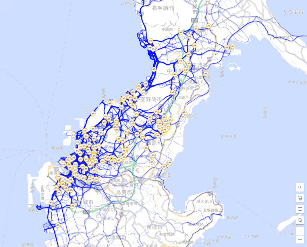 那覇市の走行軌跡データ