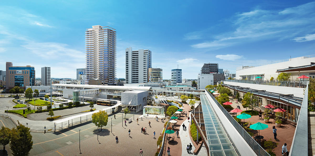 北側外観およびテラスモール イメージ