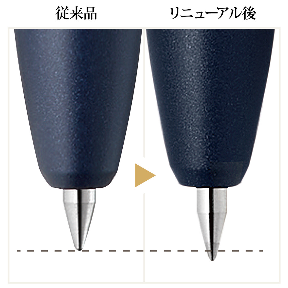 先端から出るペン先の長さを調整