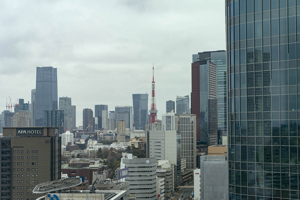 東京タワー、麻布台ヒルズ方面