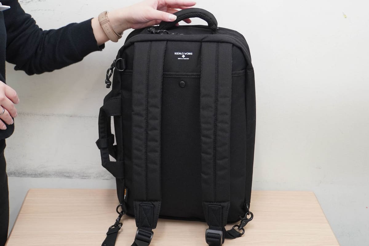 自転車に乗る時などはリュックスタイルで