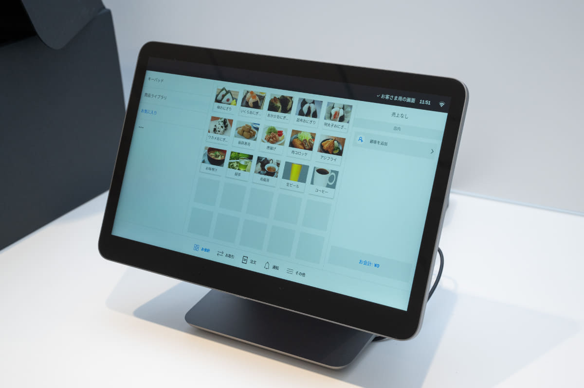 店舗スタッフ側ディスプレイ