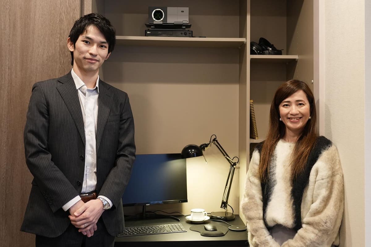 三菱地所レジデンスの近藤氏(右)と青山氏(左)