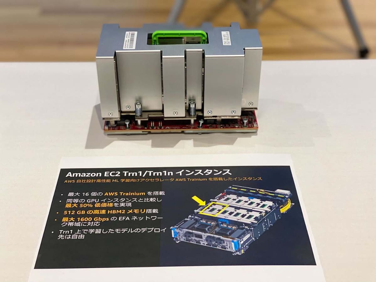 「AWS Trainium」を搭載したモジュール
