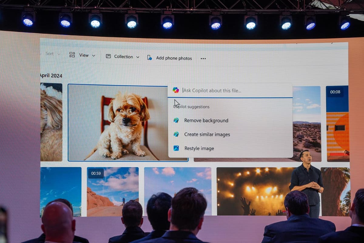 ファイルを選ぶと、そのファイルで使うことが想定されるCopilotを使った機能がメニュー内に出てくる