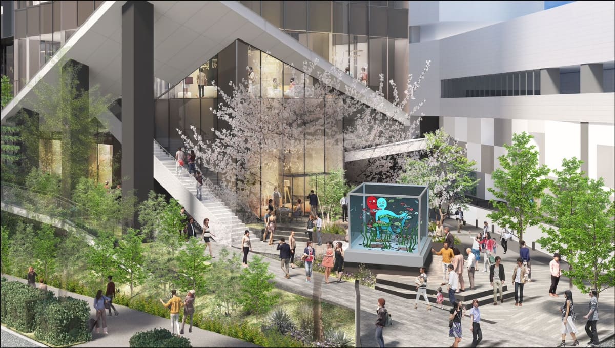 青山方面とパブリックアート