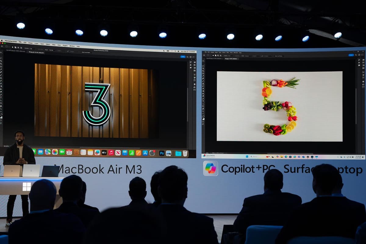 イベントではMacBook Airとの直接的な比較が目立った