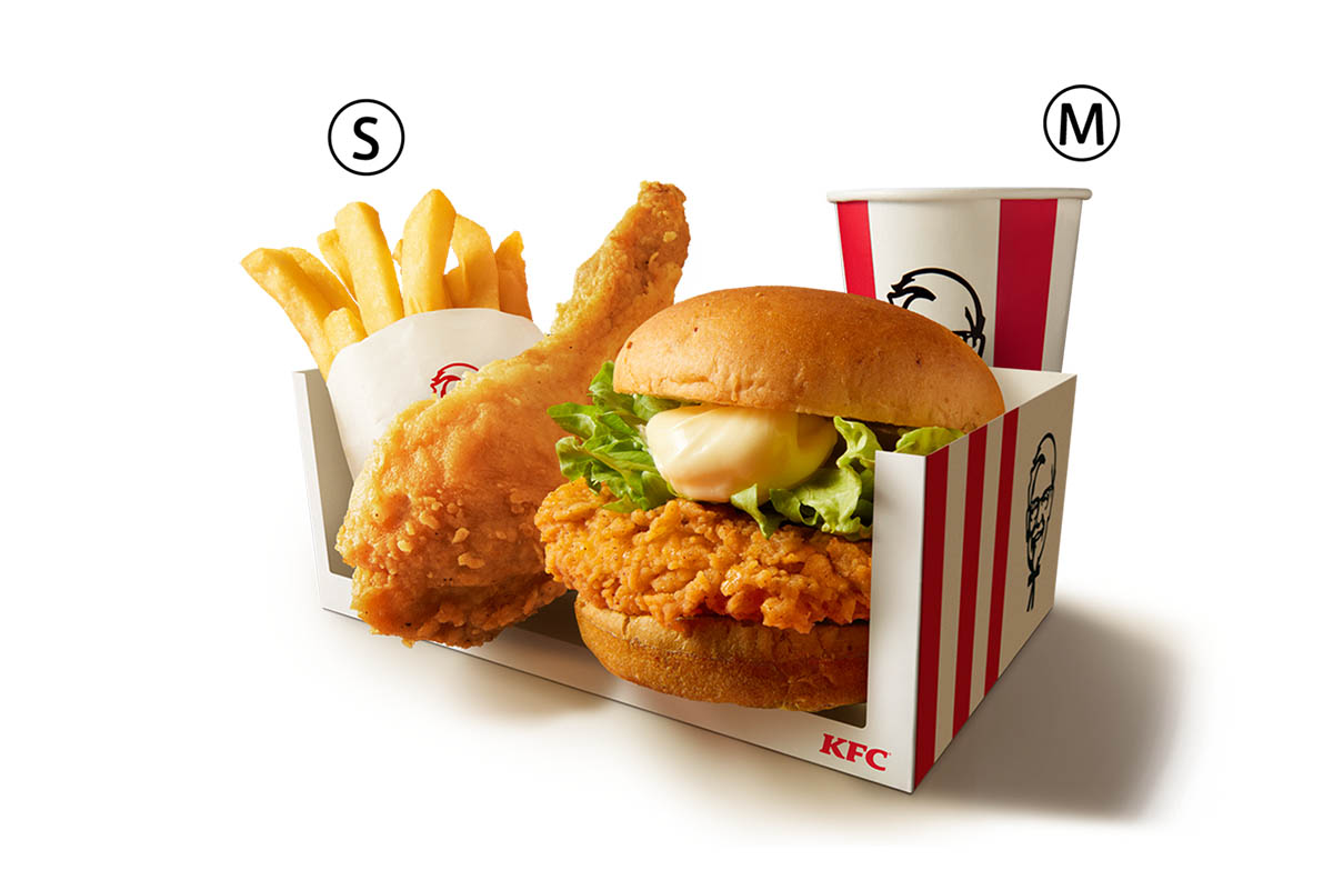 ケンタランチ チキンフィレバーガーよくばりセット　990円