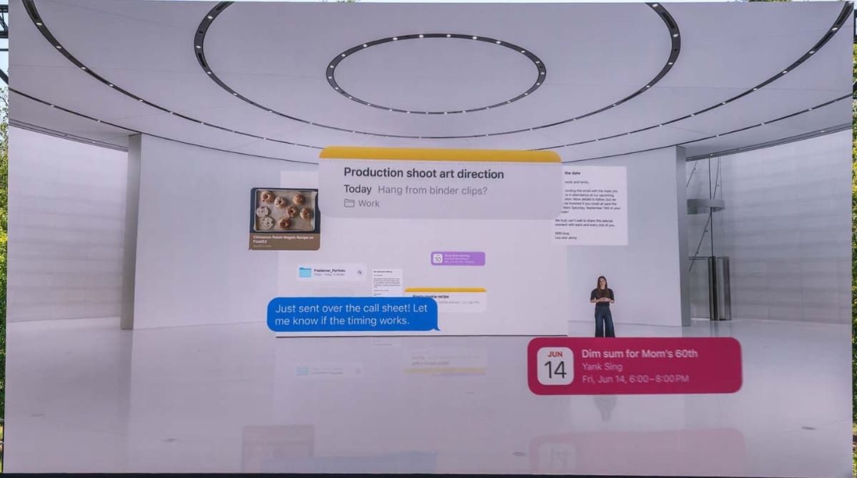 Apple Intelligenceでは、個人的なコンテクストを利用する