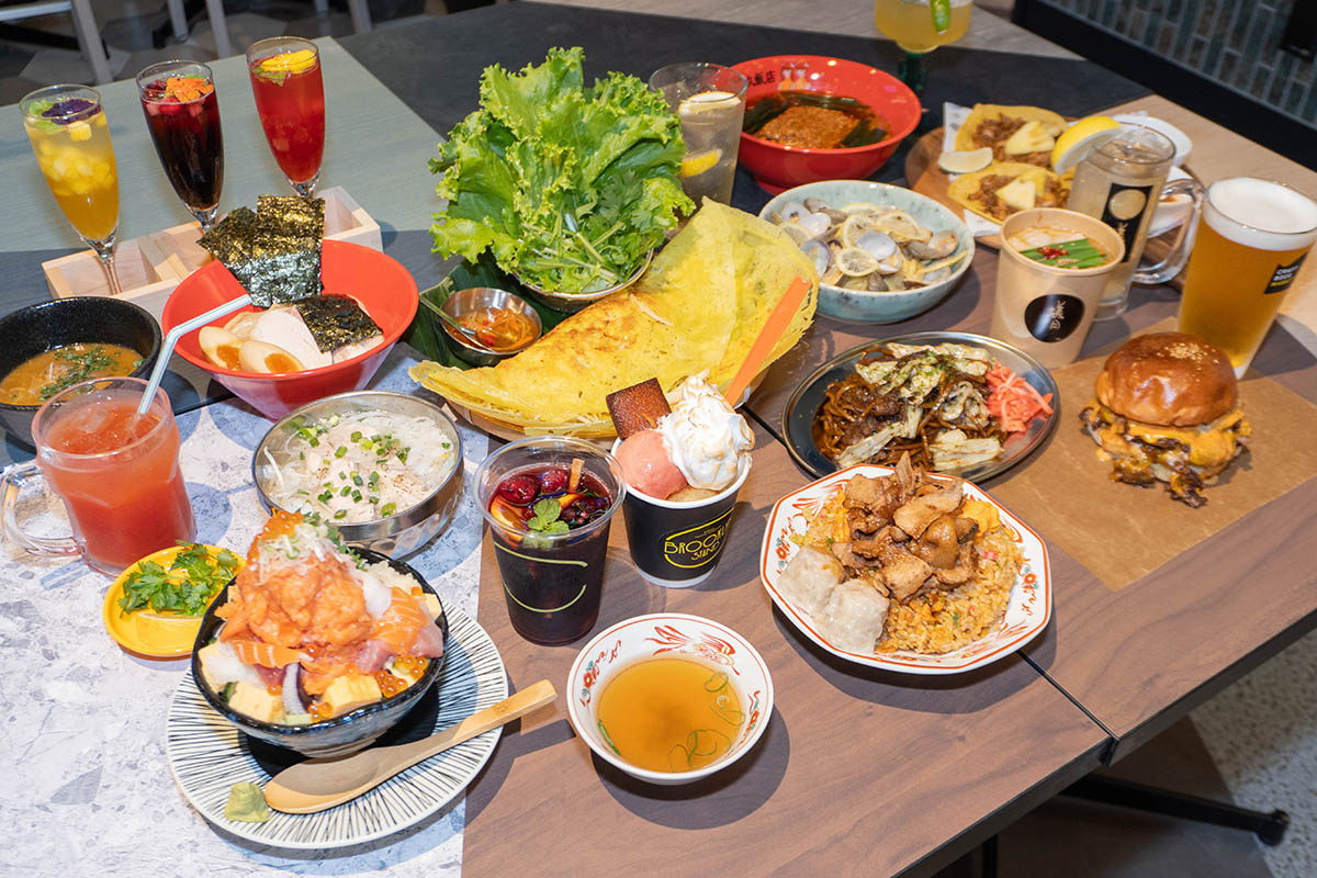 多種多様なフードメニューを楽しめる