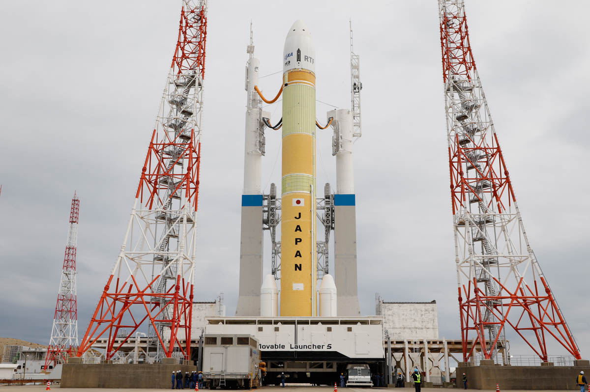 打上げ前のH3ロケット試験機2号機(©JAXA)