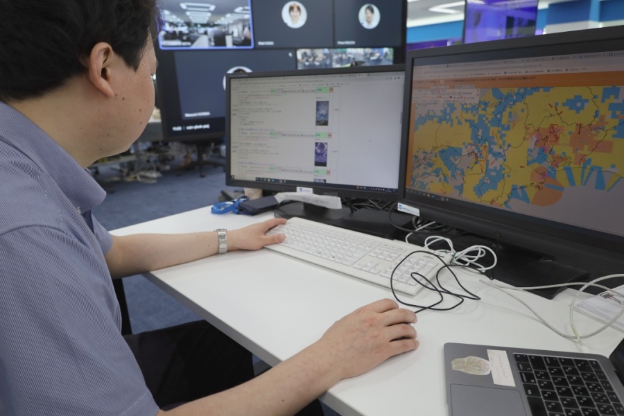 ゲリラ雷雨のモニタリング・予測の様子