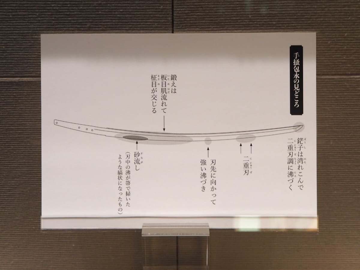 実物の下には、見どころを図解したパネルが用意されている