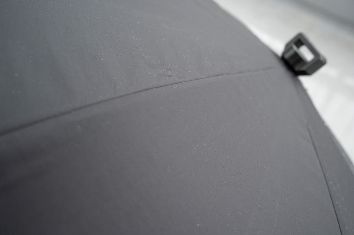 撥水コーティングは耐久性を高めたとのこと