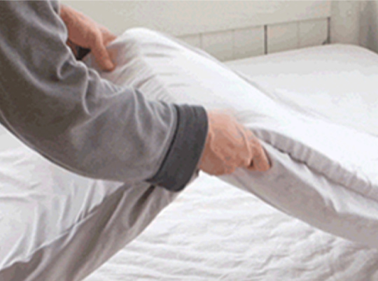 折り畳んで素材の順序を調節