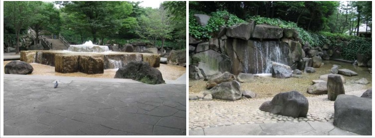 飛鳥山公園の水遊び場(出典：<a href=" https://www.city.kita.tokyo.jp/jutaku/koen/koenichiran/documents/2024mizuasobi_kouen1.pdf ">北区 - 水遊び場ができる公園</a>)