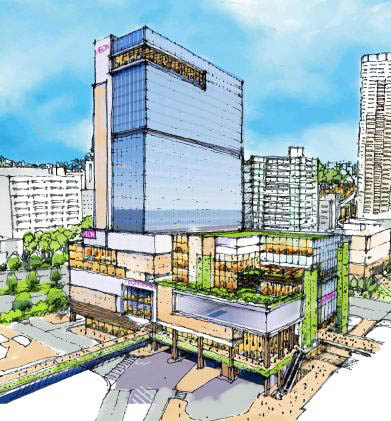 駅西街区の外観