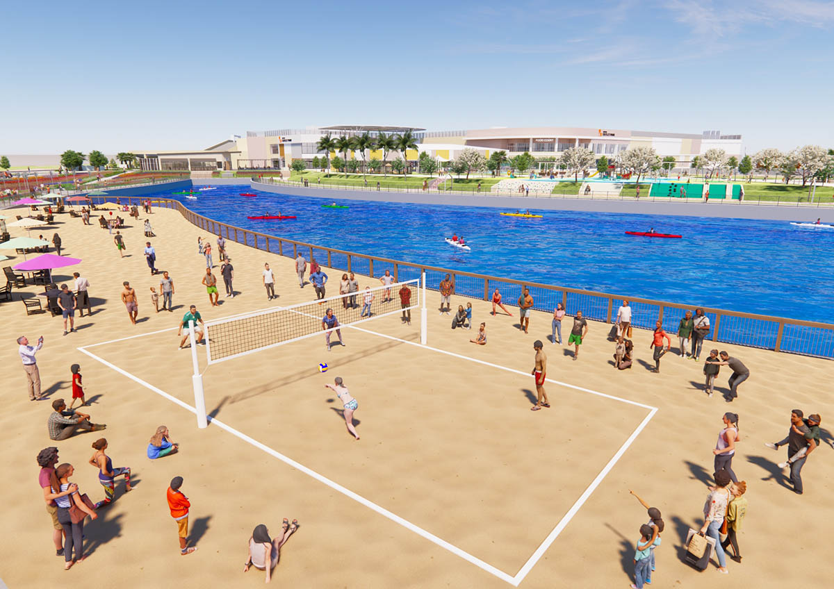 ラグーンでのビーチバレー イメージ