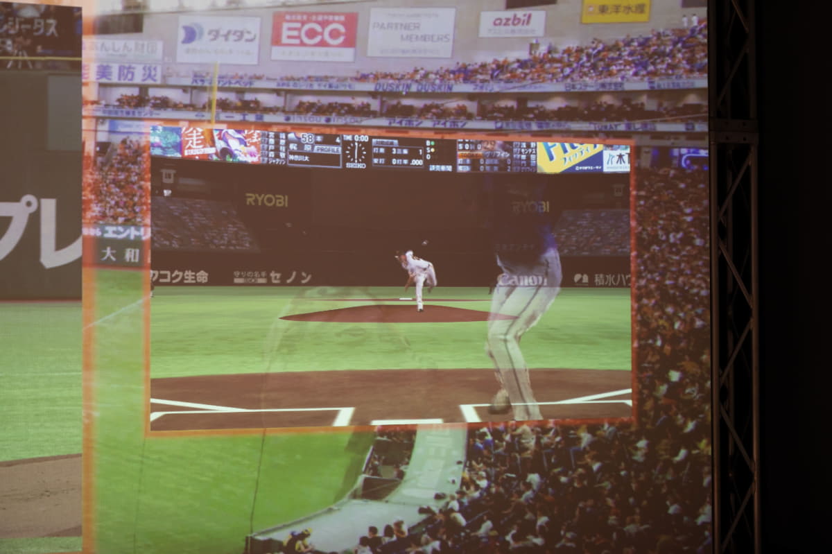 会場のコントローラーで東京ドーム側のシステムを遠隔操作する
