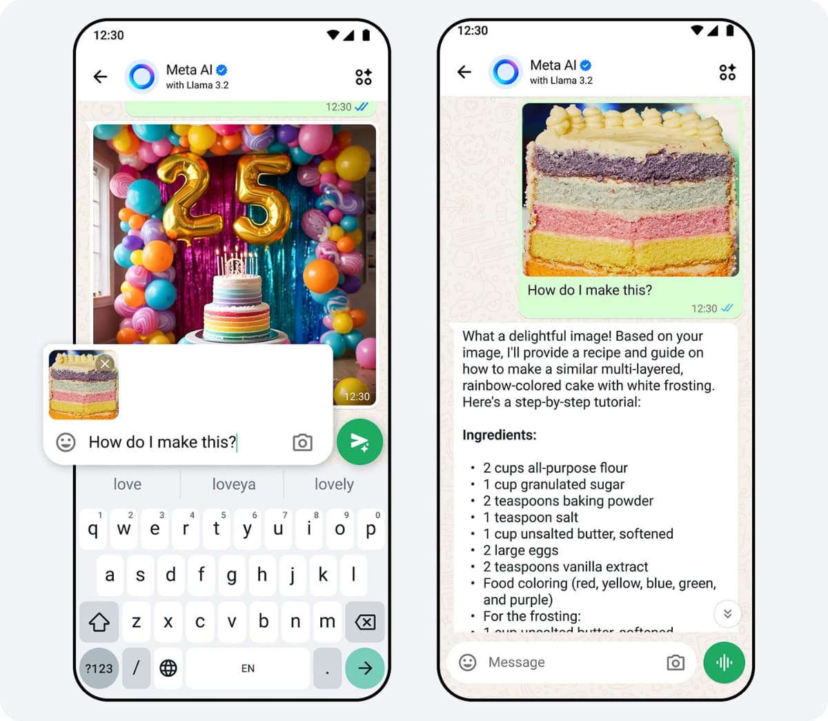 写真から料理の作り方を聞ける