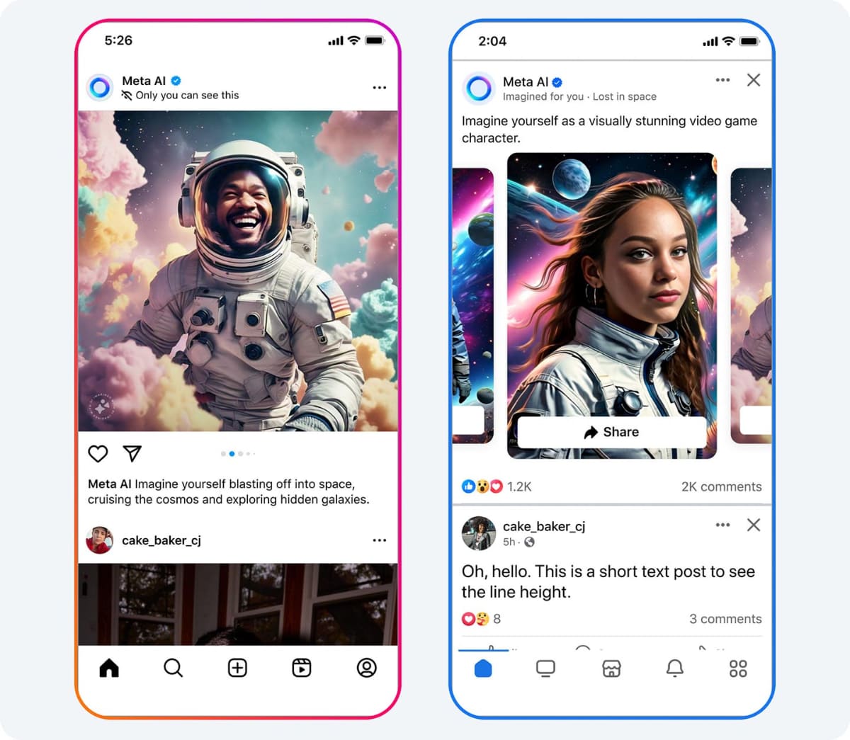 自分の写真を元にした画像を作成、投稿することも可能に