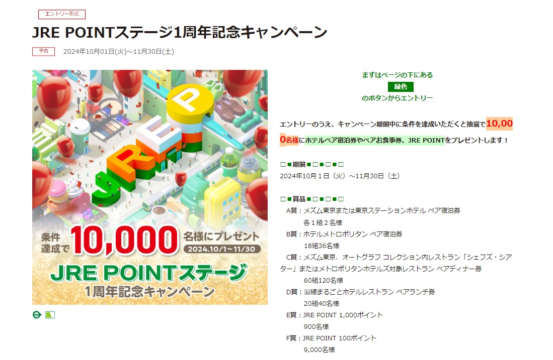 1周年記念キャンペーン